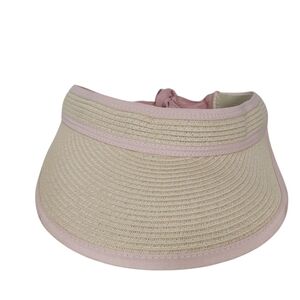 San Diego Hat Company Beige and Pink Visor
